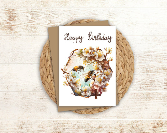 Bee Birthday Card