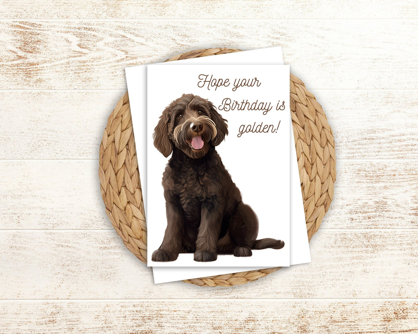 Goldendoodle Birthday Card