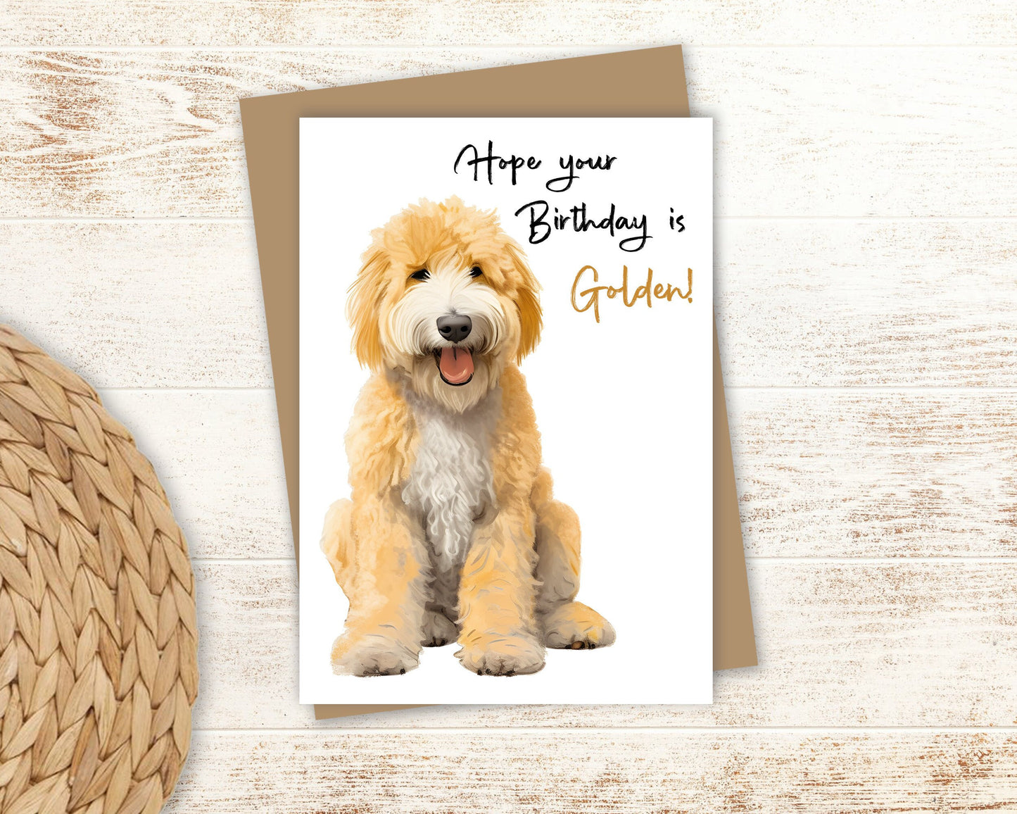 Goldendoodle Birthday Card