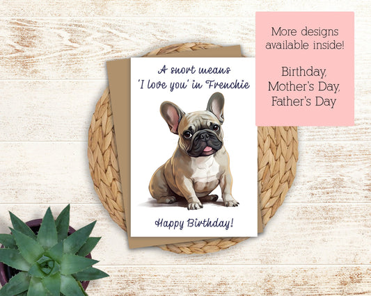 Frenchie Birthday Card