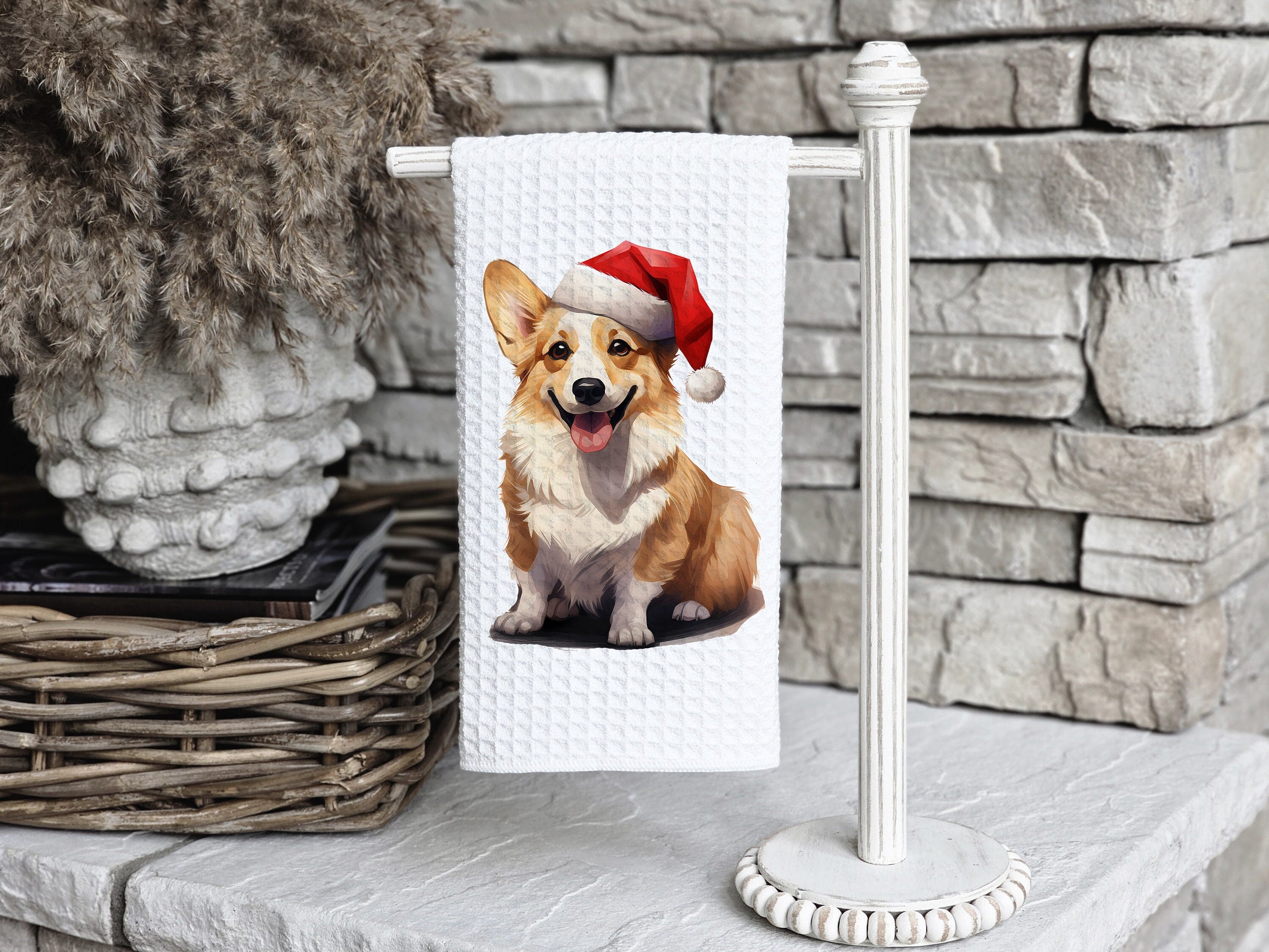 Corgi santa hat best sale