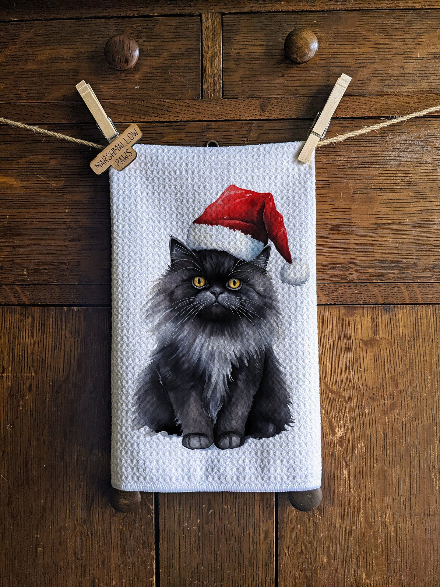 Persian Cat Christmas Towel Gift