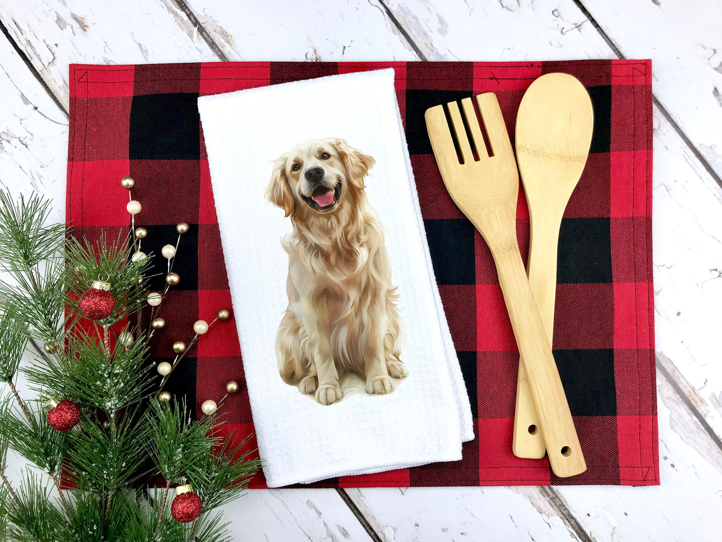 golden retriever gift towel for birthday, anniversary, pet lovers