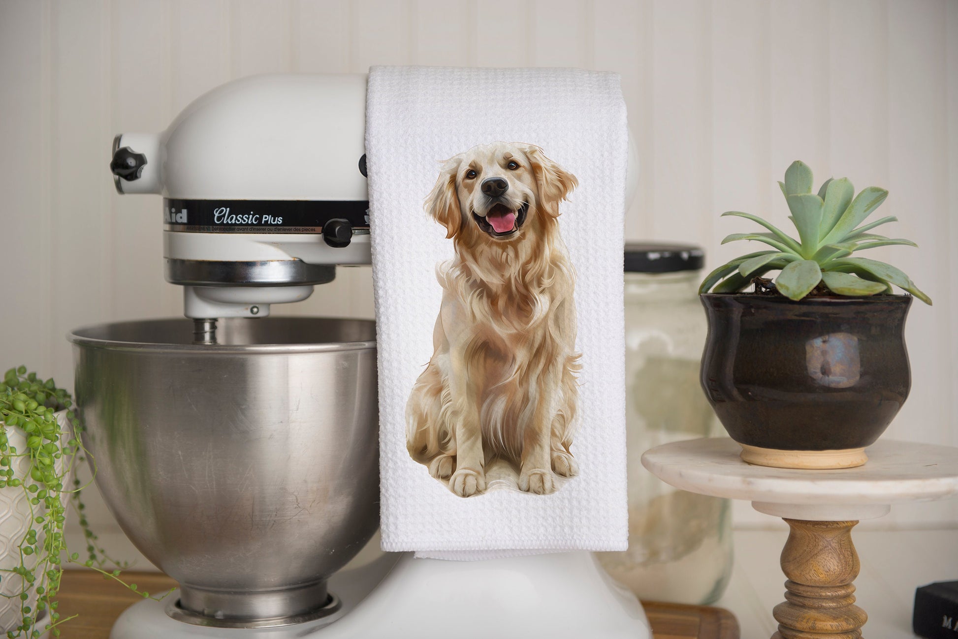 golden retriever gift towel for birthday, anniversary, pet lovers