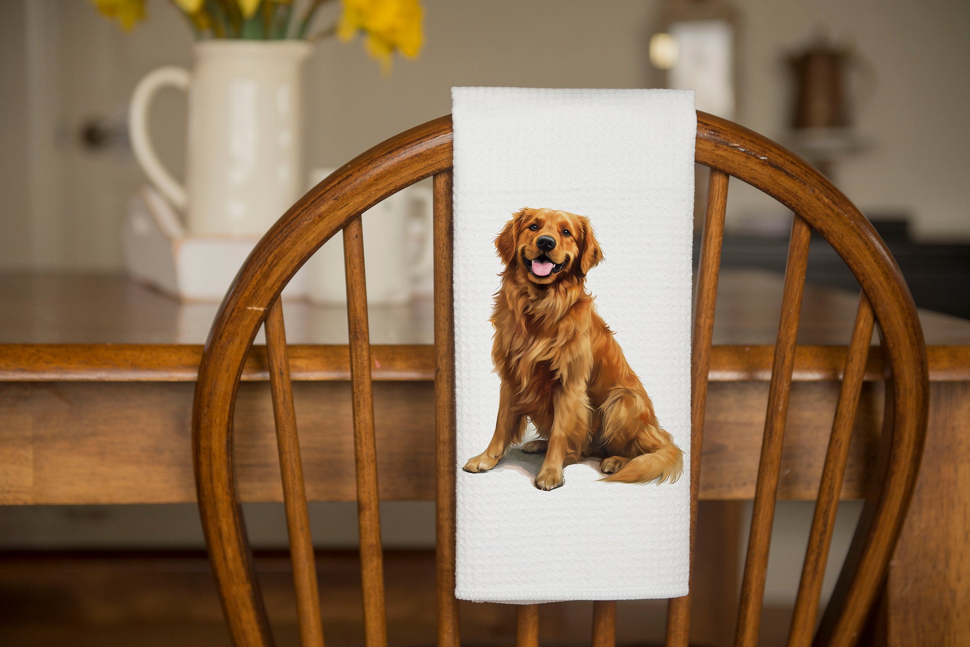 golden retriever gift towel for birthday, anniversary, pet lovers