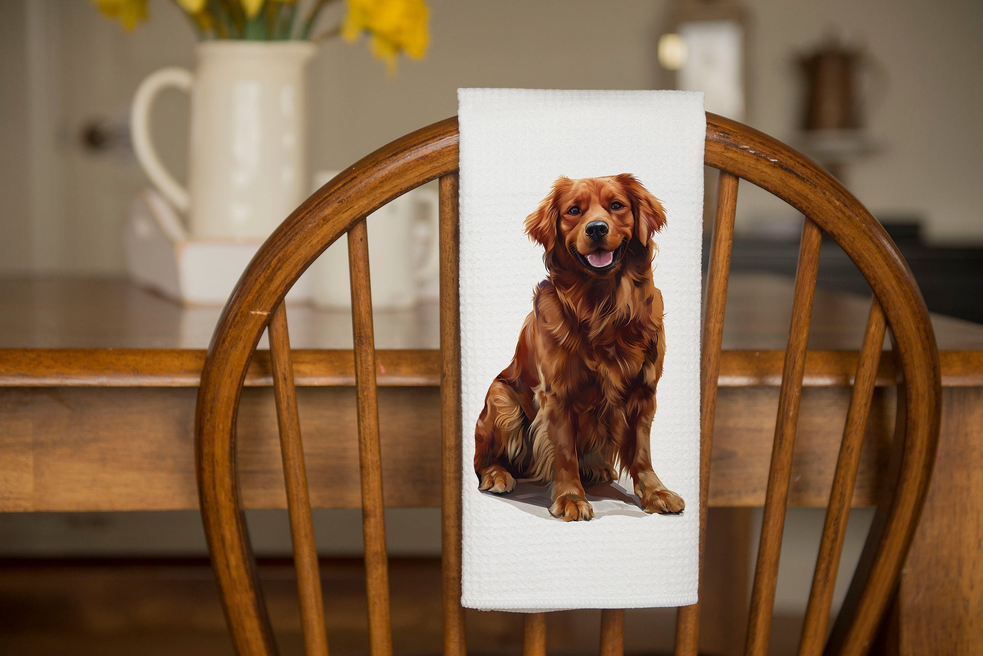 golden retriever gift towel for birthday, anniversary, pet lovers