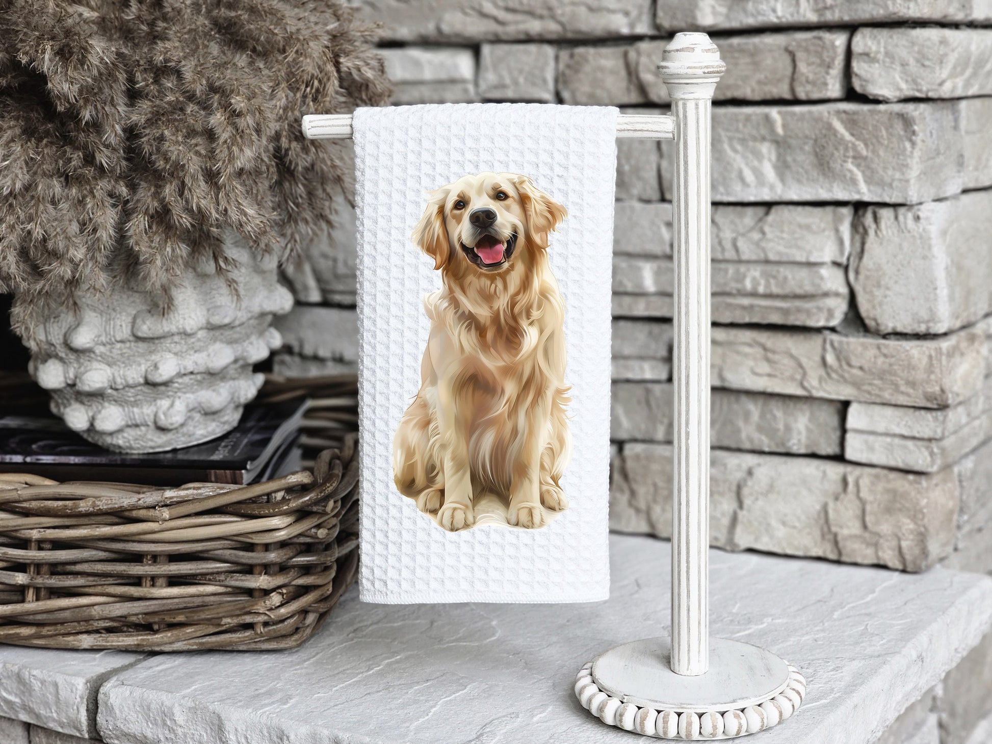 golden retriever gift towel for birthday, anniversary, pet lovers