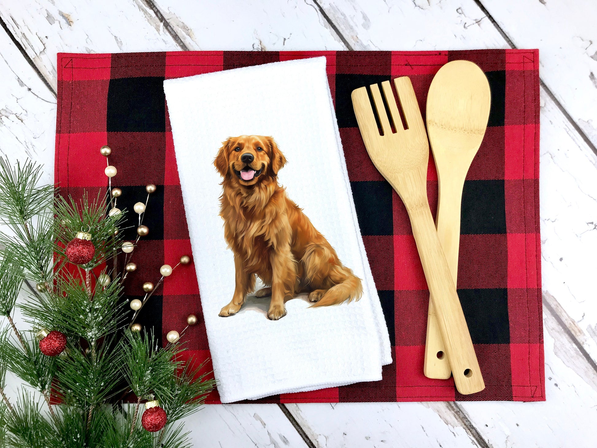 golden retriever gift towel for birthday, anniversary, pet lovers