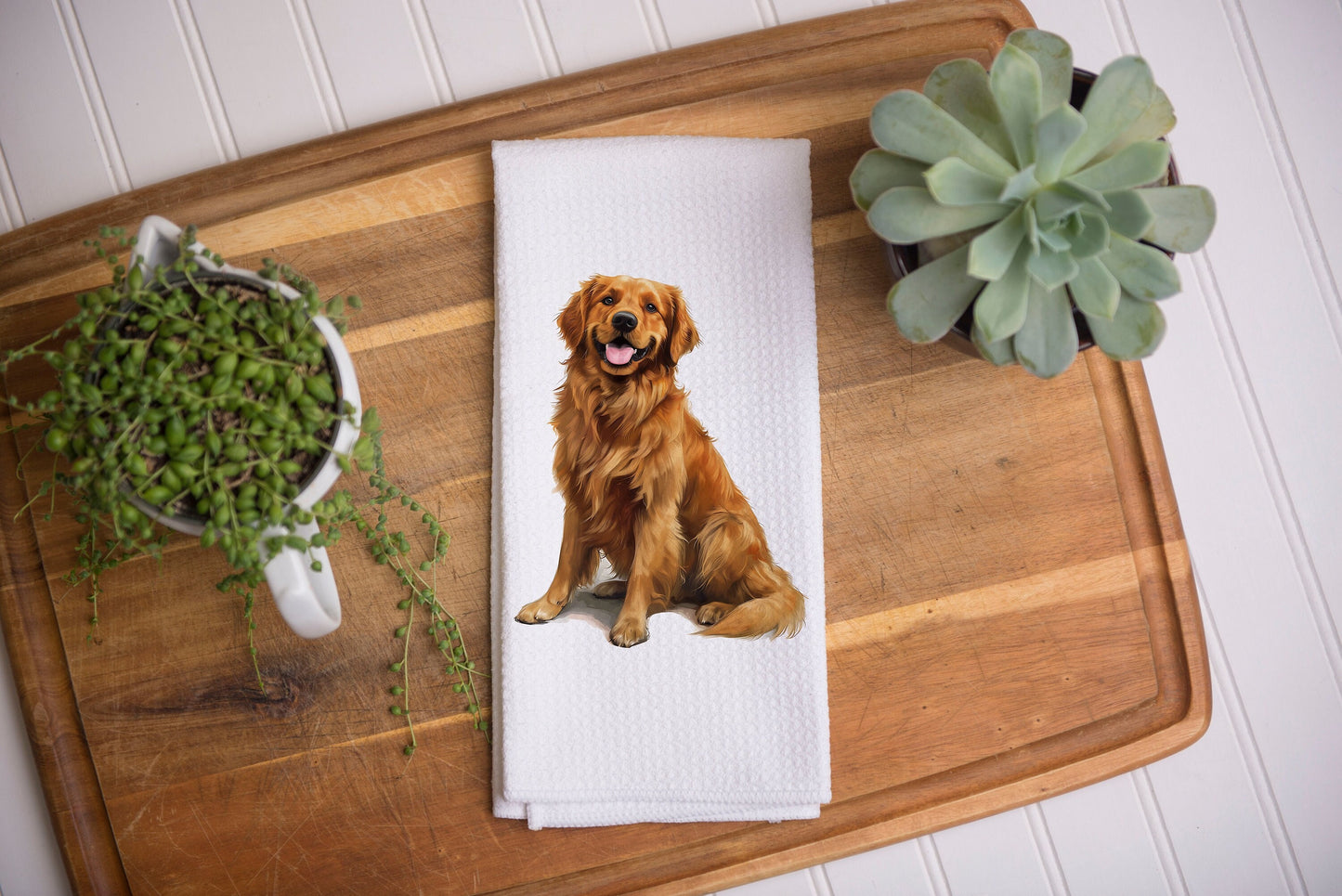 golden retriever gift towel for birthday, anniversary, pet lovers