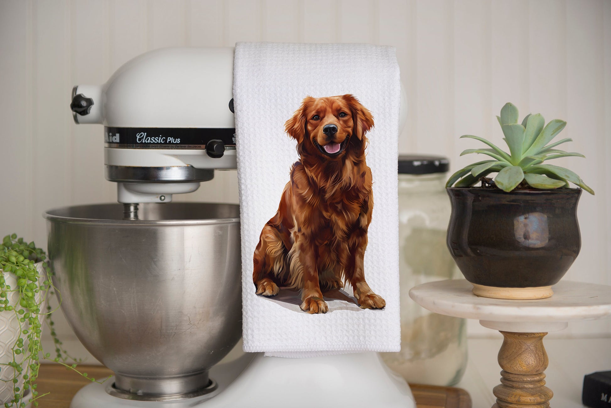 golden retriever gift towel for birthday, anniversary, pet lovers