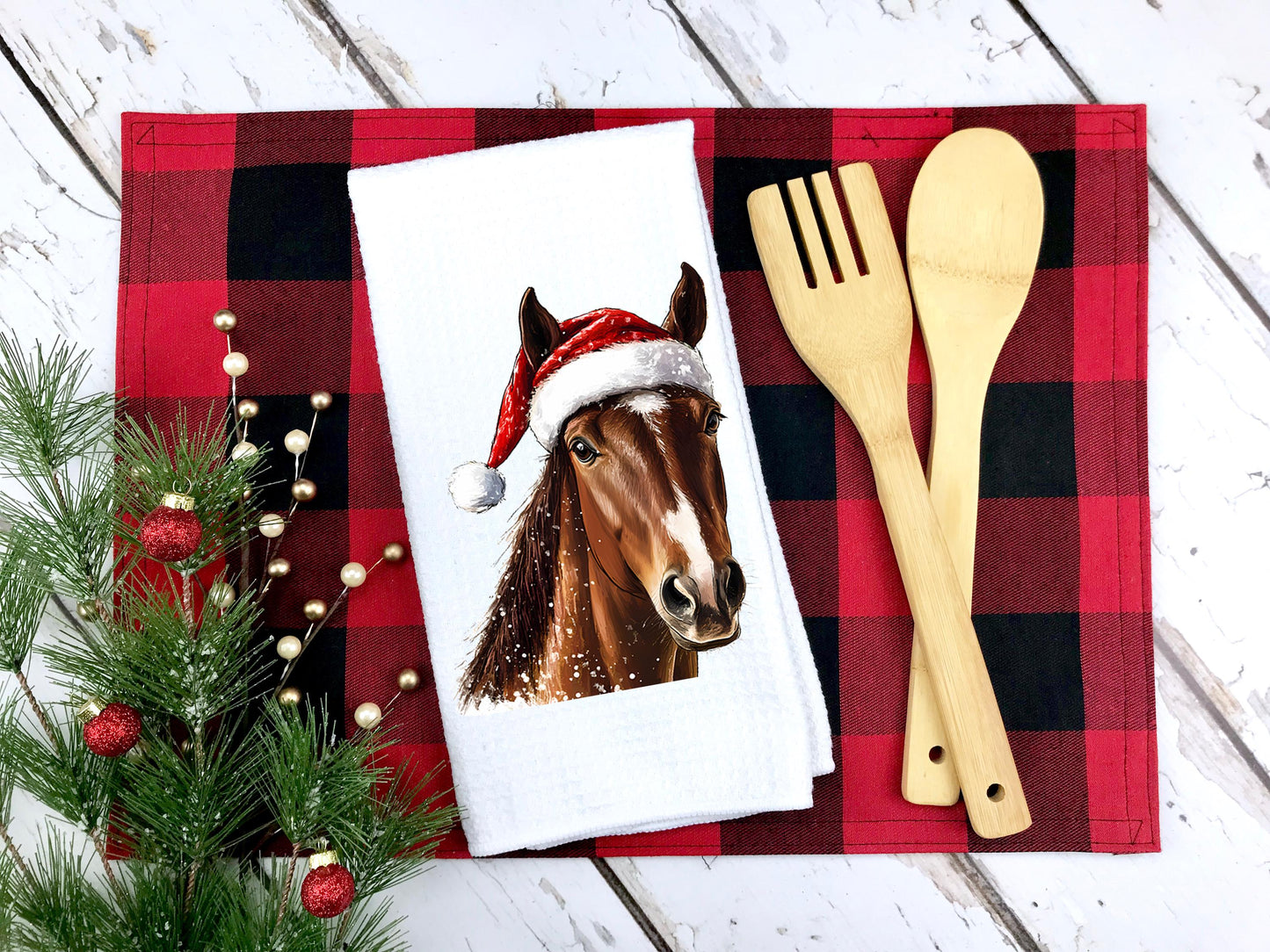 Christmas Horse Kitchen Towel